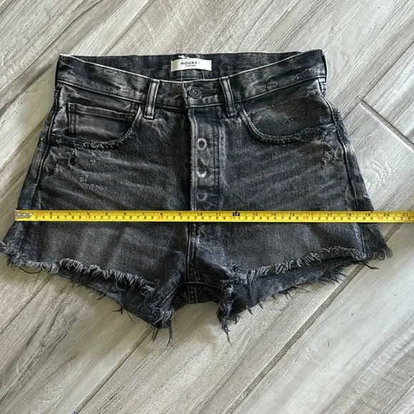 Moussy Black Denim Shorts - Picture 7 of 11